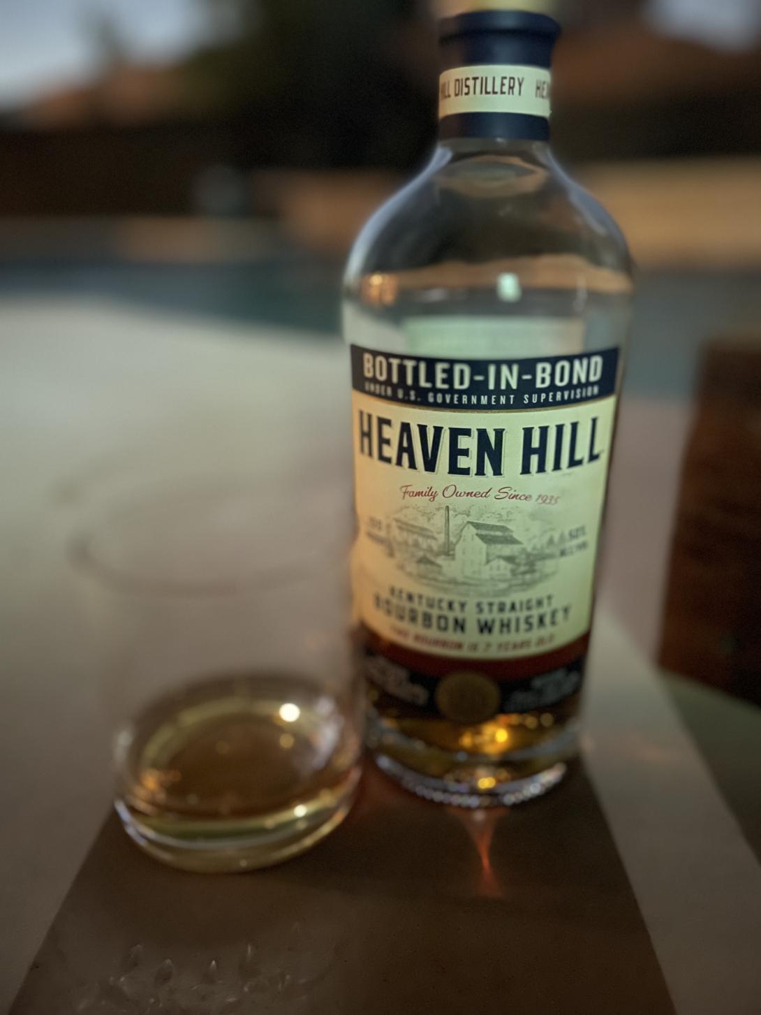 Heaven Hill Bottled In Bond and a neat pour